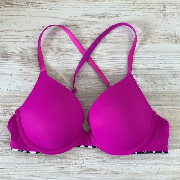 VS PINK ZEBRA “WEAR EVERYWHERE” PUSH-UP BRA - Picture 1 of 9
